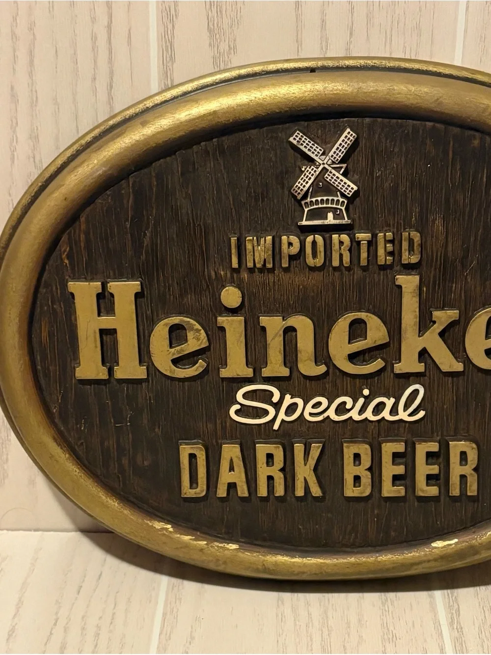Vintage Imported Heineken Special Dark Beer  Sign For Bar Man Cave
